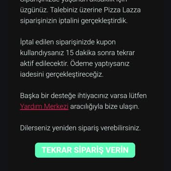 Sipariş İptali ve Teslimat Sürecinde Yaşanan Sorun