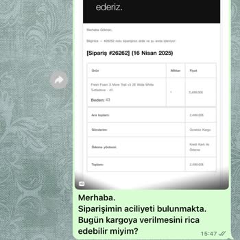 Siparişim Gönderilmedi, Yanlış Ürün Ve İade Sorunu Yaşıyorum