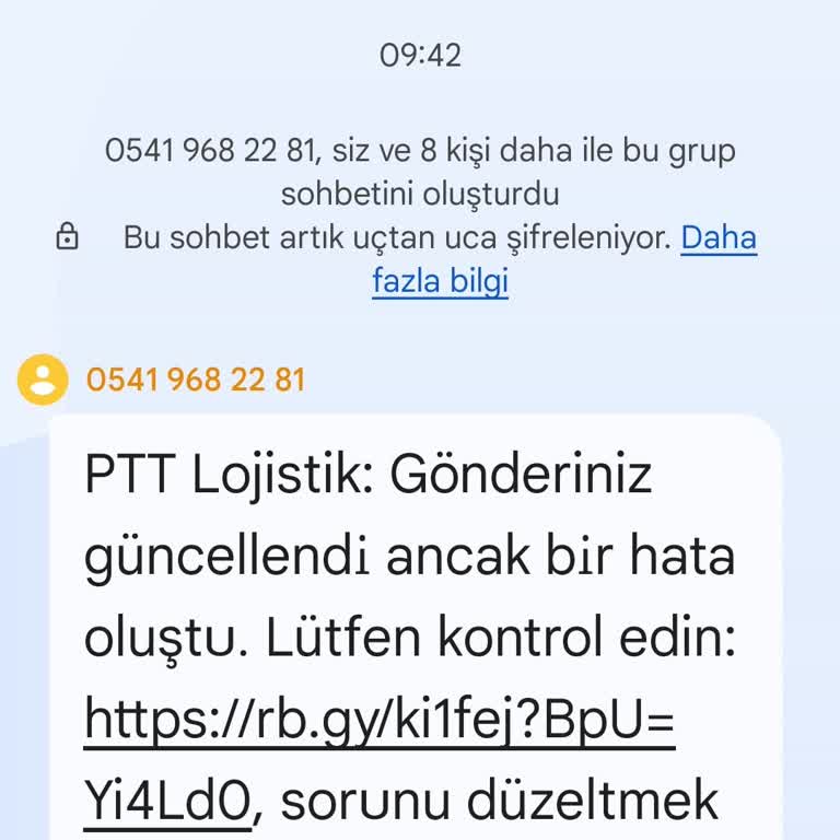 PTT Adına Gelen Sahte Mesajlarla İlgili Güvenlik Endişesi