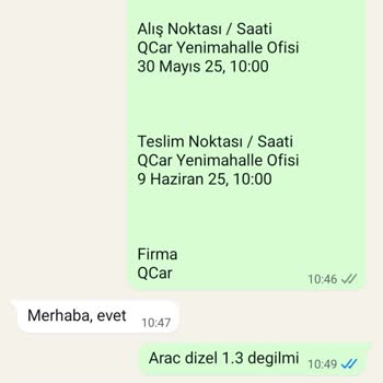 KKB Puanım Yeterli Olmasına Rağmen Araç Rezervasyonum Haksız Yere İptal Edildi