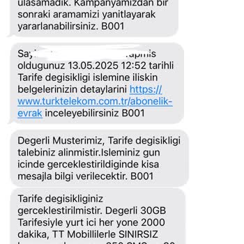 Onayım Olmadan Tarifem Değiştirildi Ve Müşteri Temsilcisi Saygısızdı