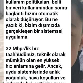 İnternet Hızı Ve Kota Sorunu Yaşıyorum