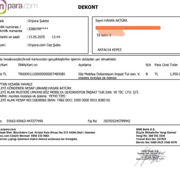Çilek Mobilya'da Ödeme Sonrası Ek Ücret Talebiyle Yaşanan Mağduriyet