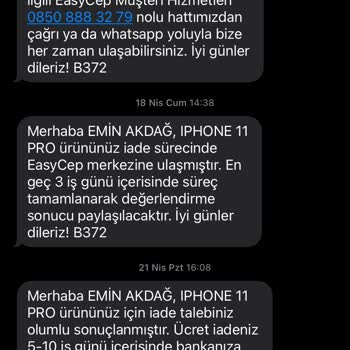 İade Edilen Telefonun Ücreti Hala Yatmadı, Mağduriyet Yaşıyorum