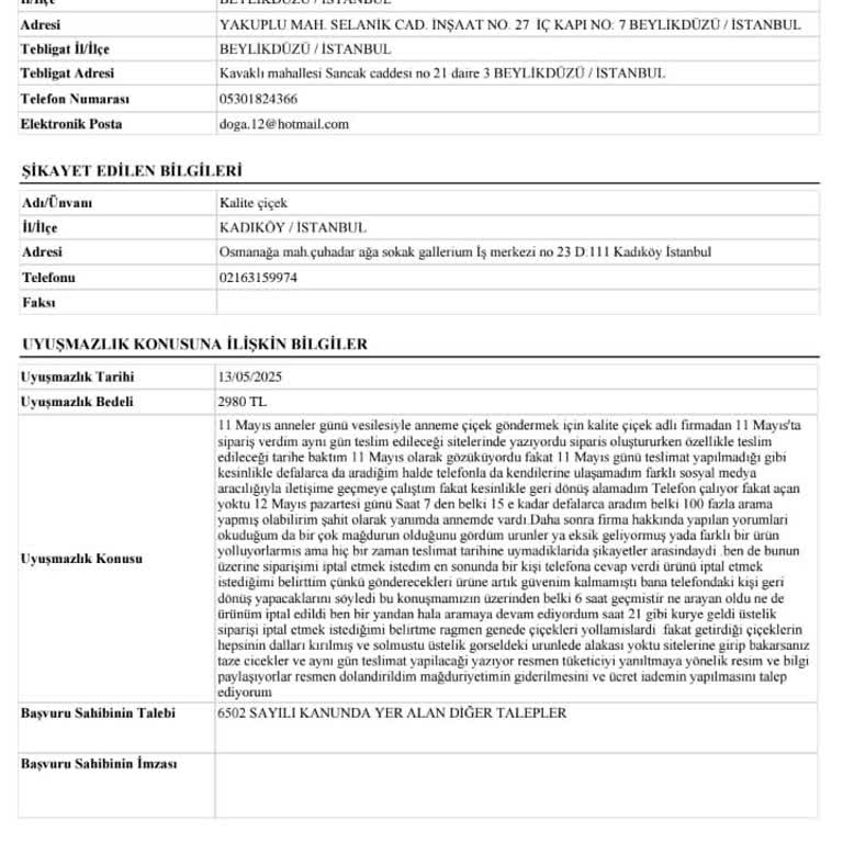 Ücret İadesi Talebime Yanıt Alamıyorum, Yasal Süreç Başlattım