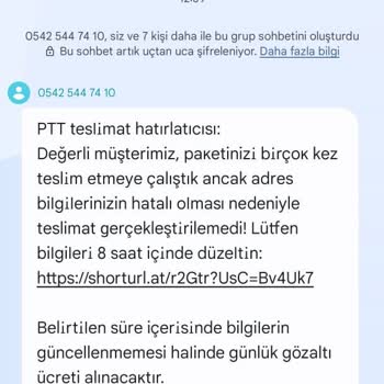 PTT Kargo Adına Gelen Şüpheli Mesajlar Hakkında Uyarı