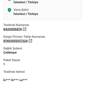 Kargomun Şubeden Dağıtıma Çıkarılmaması Hakkında Talep