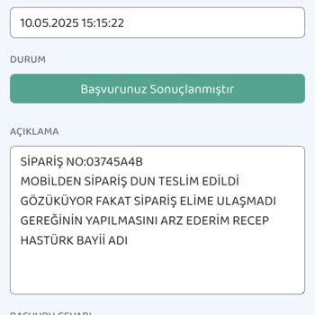 Ödediğim Su Siparişi Teslim Edilmedi, Param Boşa Gitti
