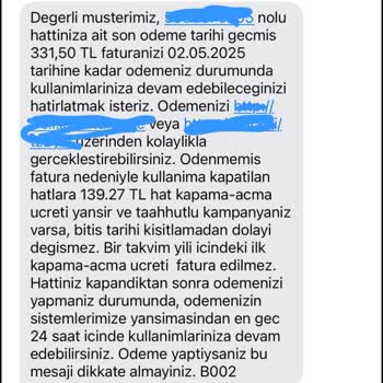 Kısa Sürede Fatura Ödemesi Sonrası Yüksek Açma Kapama Ücreti Şoku