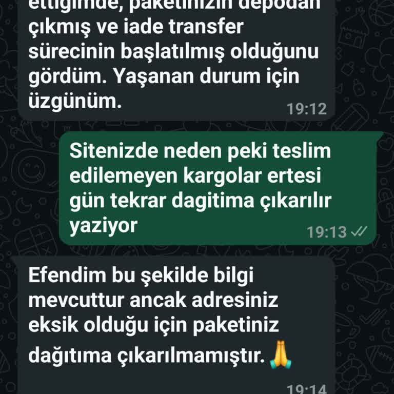 Hepsijet Kargom Teslim Edilmiyor Ve İade Süreci Hatalı
