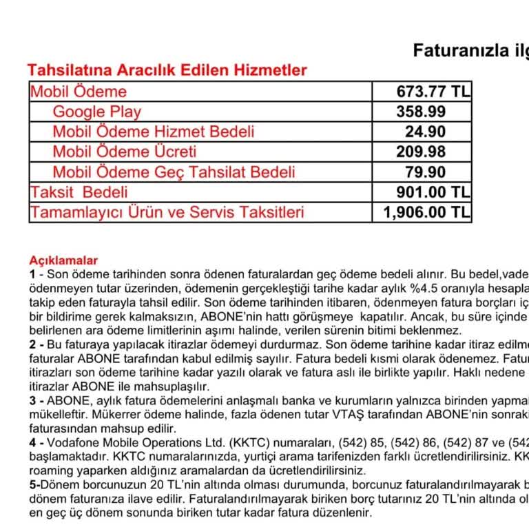 Faturama İzinsiz Ek Ücret Yansıtıldı İptalini İstiyorum