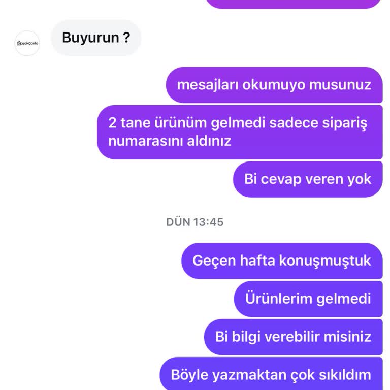 Siparişim Eksik Geldi Ve İletişim Kuramıyorum