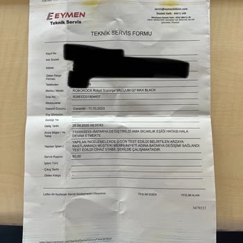 Roborock Q7 Max Süpürgede Kronik Sıcaklık Eşiği Hatası Ve İade Sorunu