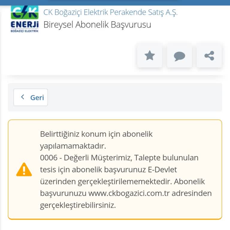 E-Devlet Üzerinden Abonelik Başvurusu Sürekli Hata Veriyor