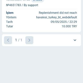 1xBet Yatırdığım 10 Bin Tl 4 Gündür Hesabıma Geçmedi