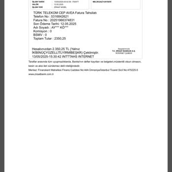 Türk Telekom Faturam İki Kez Çekildi İade Talebim Karşılanmıyor