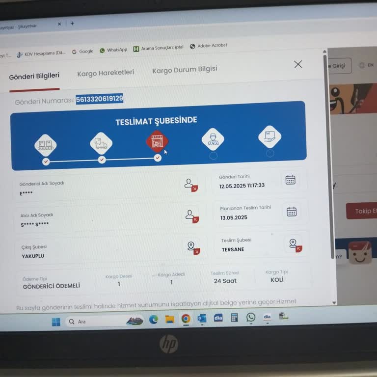 Aras Kargo Tuzla Tersane Şubesi Teslimat Sorunları Ve Yanıltıcı Bilgilendirme