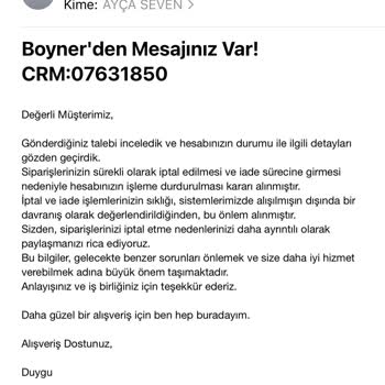 Boyner Online Alışverişte Sürekli Hata Ve Çözüm Bulamayan Müşteri Hizmetleri
