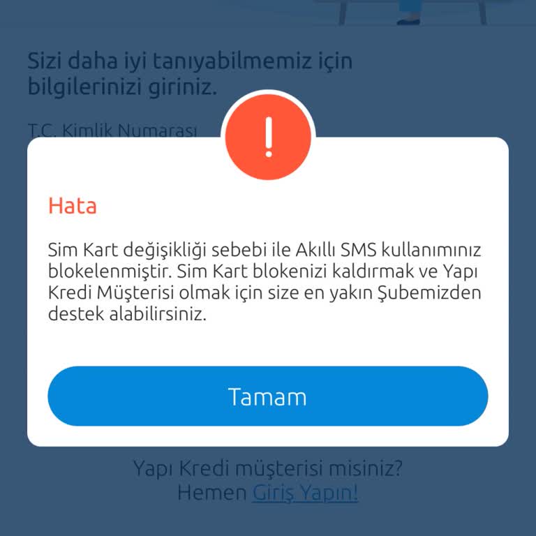 Sim Kart Blokesi Nedeniyle Mobil Üyelik Yapılamıyor, Şubeden De Destek Alınamıyor