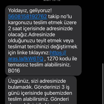 Aras Kargo Begonya Şubesinde Sürekli Teslimat Sorunu Yaşıyorum