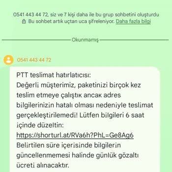 PTT Kargo Adıyla Gelen Sahte Mesajlara Karşı Acil Önlem Bekliyorum