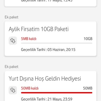 Vodafone Kullanım Hakkım Bitmeden Aşım Paketi Tanımlandı