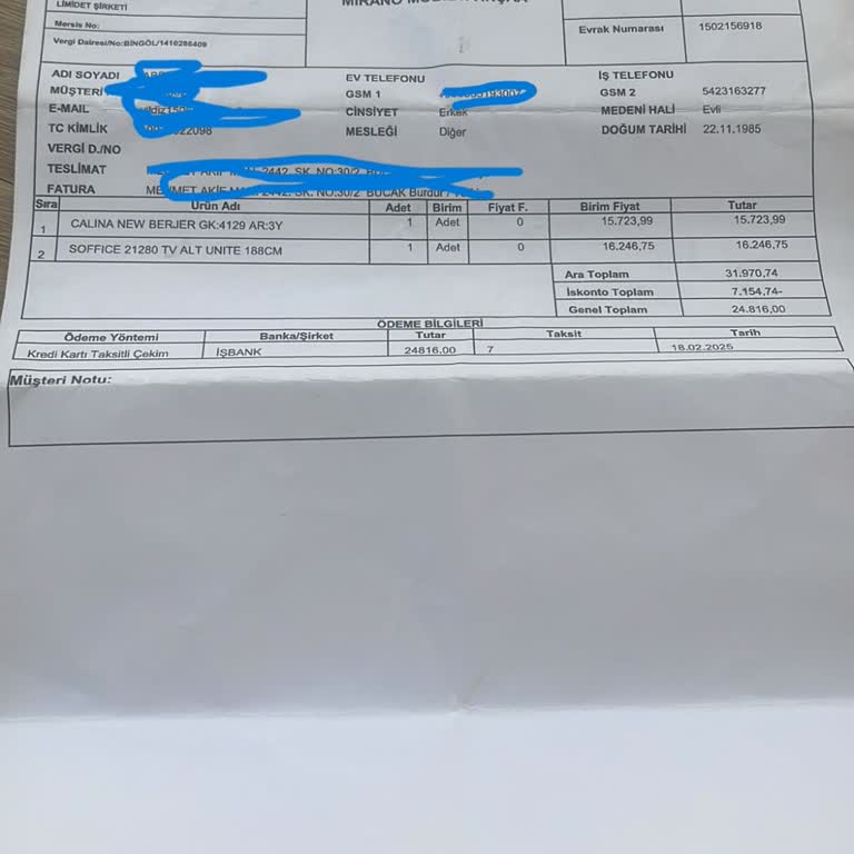 Sipariş Edilen Mobilyalar Teslim Edilmedi, Bilgilendirme Yapılmıyor
