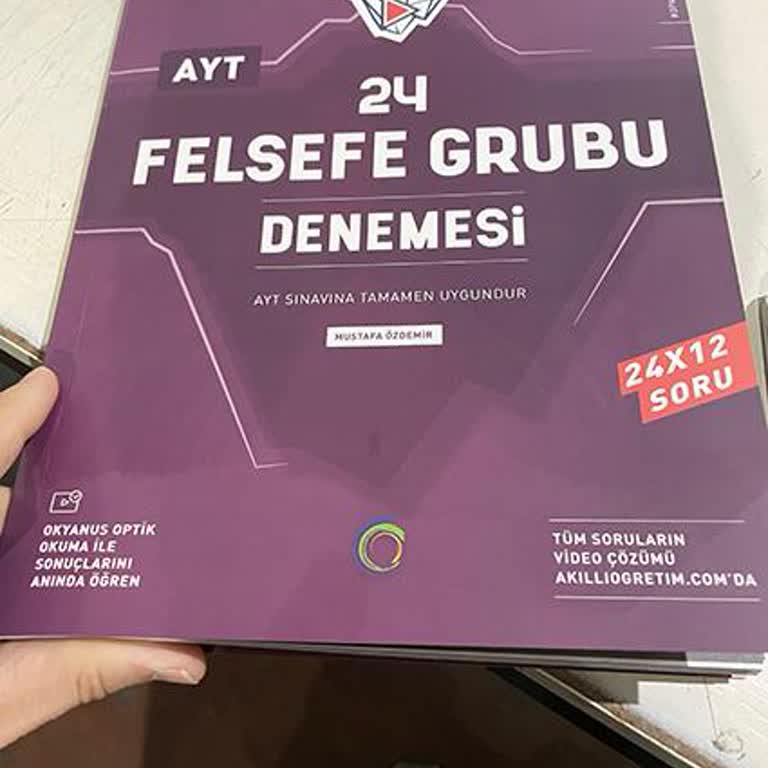 Okyanus Yayınları AYT Felsefe Denemelerinde Cevap Anahtarı Eksikliği