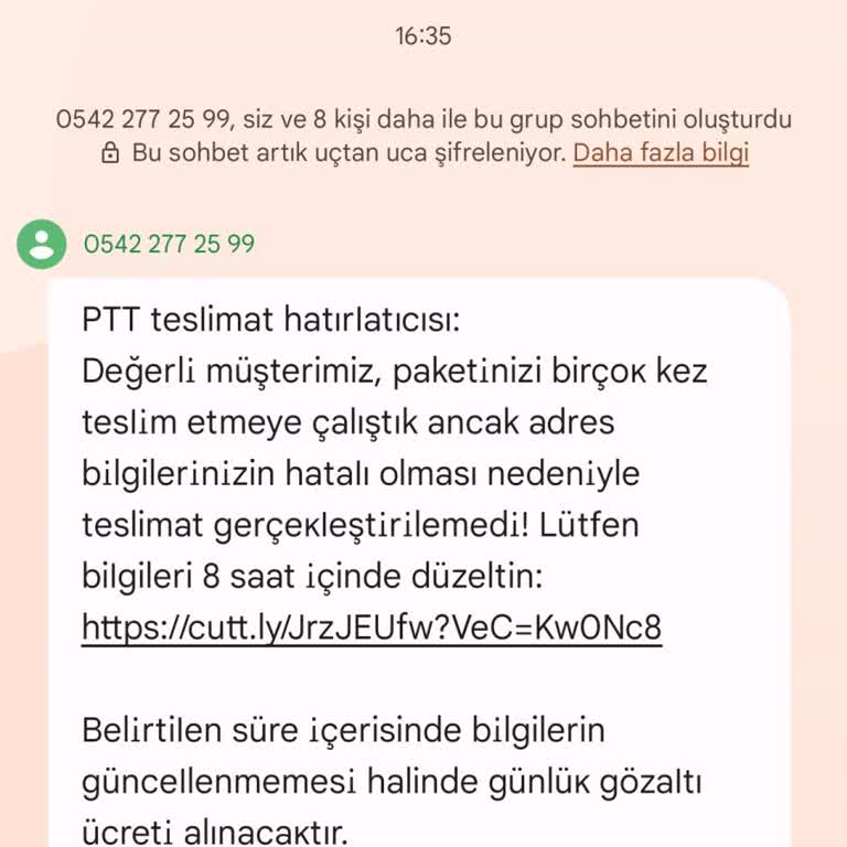 PTT Adı Kullanılarak Gelen Şüpheli Mesaj Hakkında Endişe