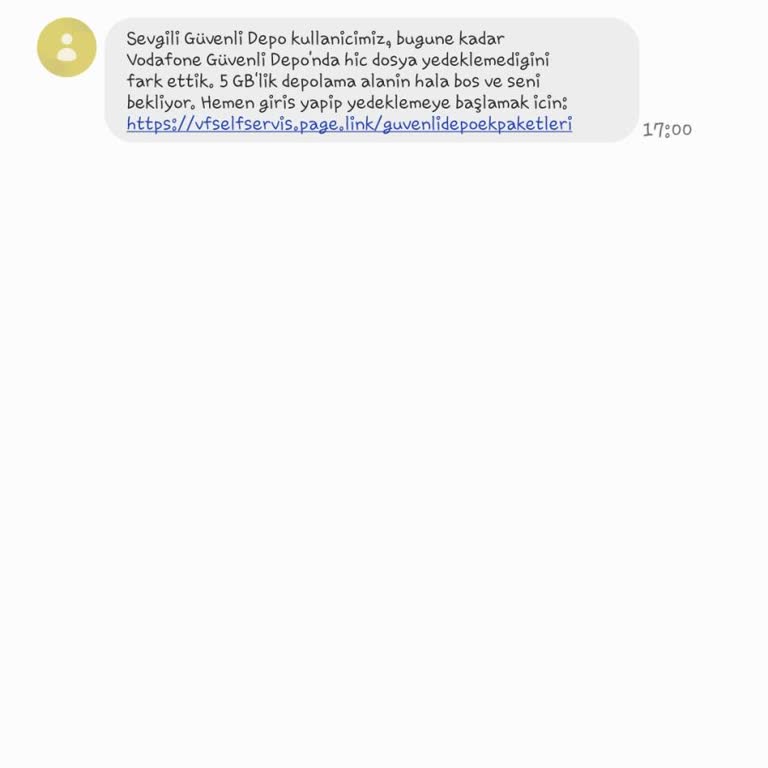 Vodafone'dan İstemediğim Mesajlar Gelmeye Devam Ediyor