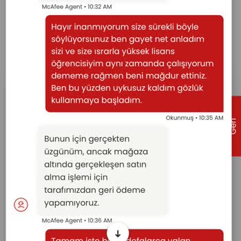 McAfee Ürün İadesinde Yaşanan Süreç Sorunları Ve Yanıltıcı Bilgilendirme