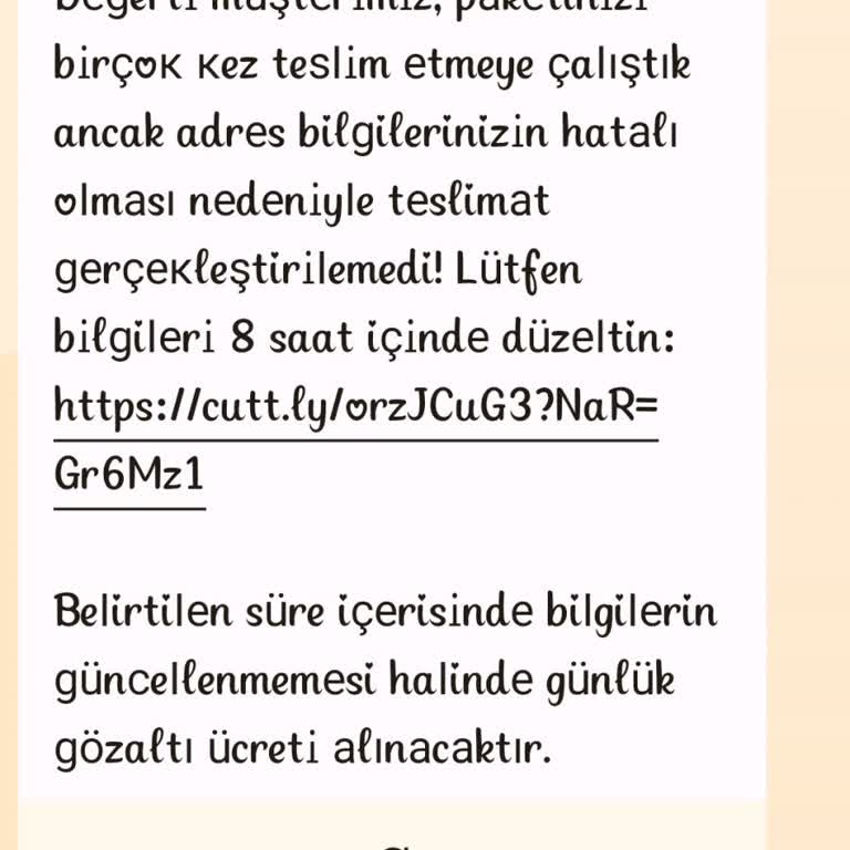 PTT Adına Gelen Şüpheli Mesaj Hakkında Güvenlik Endişesi