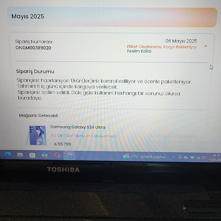 Sipariş Verilen Telefonun Gönderilmemesi Ve Stok Sorunu