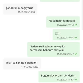 Anneler Günü Siparişim Eksik Teslim Edildi, Destek Yetersiz Kaldı