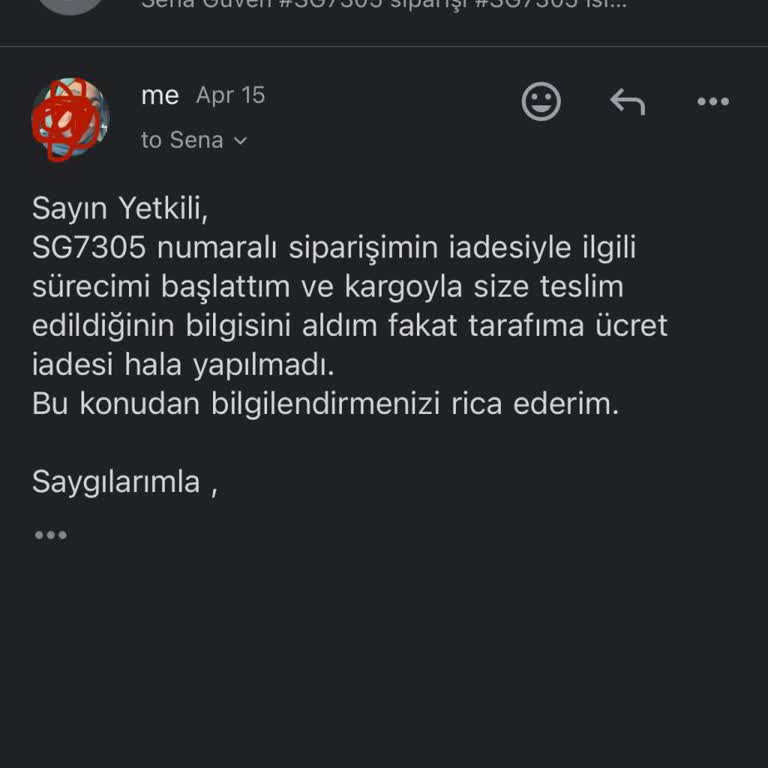 İade Sürecinde Geciken Para İadesi: Mağduriyetimin Giderilmesini Bekliyorum