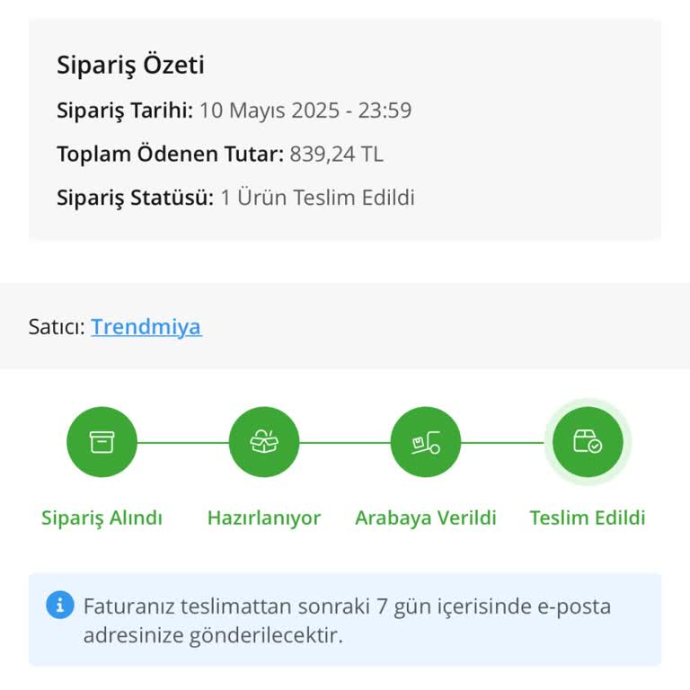 Teslim Edilmeyen Ürün İçin Teslim Edildi Denildi