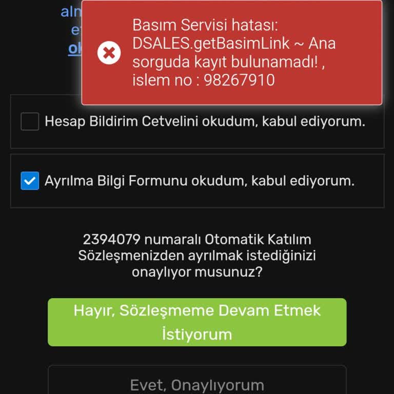 HDI Fiba Emeklilik İptal İşlemi Hatalı Ve Sonuçsuz Kaldı