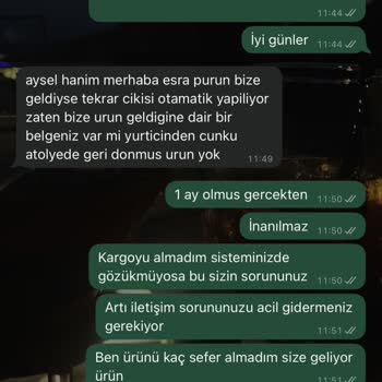 İptal Edilen Siparişin Ücreti İade Edilmedi