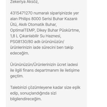 İptal Edilen Siparişin Para İadesi 8 Gündür Yapılmadı, Fatura Sorunu Yaşıyorum