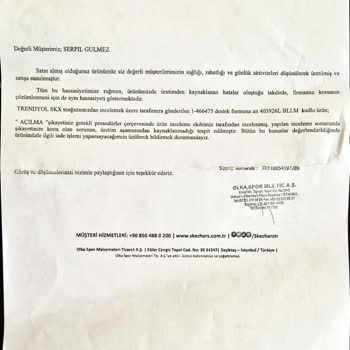 40 Günde Açılan Skechers Çocuk Ayakkabısı Ve İlgisiz Müşteri Hizmetleri
