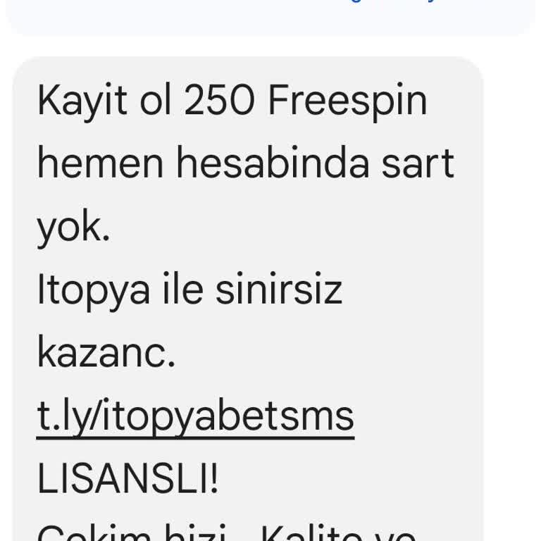 İtopyabet SMS Rahatsızlığı!