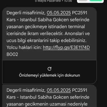 Pegasus Uçak Arızası Sonrası 8 Saatlik Rötar Ve Tazminat Talebime Dönüş Yapılmıyor