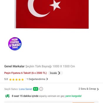 Türk Bayrağı Siparişim İptal Edildi, Fiyat Fahiş Şekilde Artırıldı Ve Mağdur Edildim
