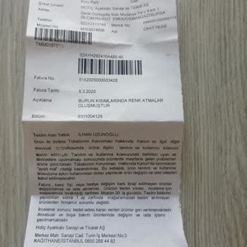 Kahverengi Ayakkabıda Boya Atması Ve Yetersiz İnceleme Sonucu Mağduriyet