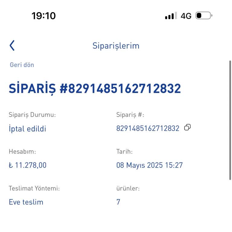 Intersport Toplu Siparişin Sebepsiz İptali Ve Yetersiz Müşteri Hizmeti