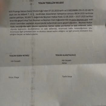 Kazandığım Beymen Hediye Kodu Teslim Edilmiyor, Tüm İşlemleri Tamamladım