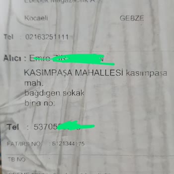 Eksik Adres Nedeniyle Kargom Teslim Edilmiyor, Ebebek Sorumluluğu Kabul Etmiyor!