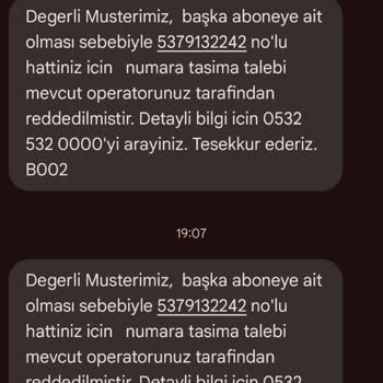 Vodafone Numara Taşıma İşlemimde Sürekli Engellerle Karşılaşıyorum