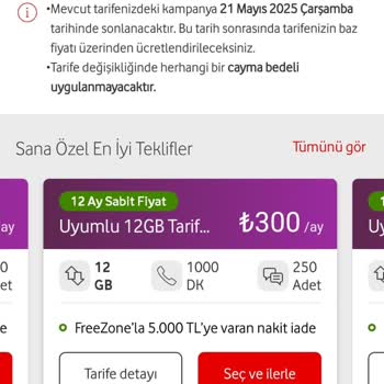 Vodafone Tarife Değişikliğiyle Yüksek Fiyat Artışı Mağduriyeti