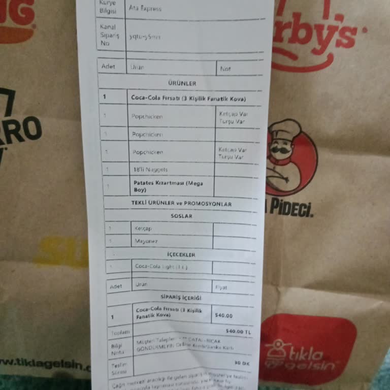 Yemeksepeti Eksik Ürün Ve Yetersiz İade Tutarı Mağduriyeti